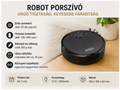 USB Robot Porszívó 3 az 1-ben – Seprés, Feltörlés, 1500Pa Szívóerő