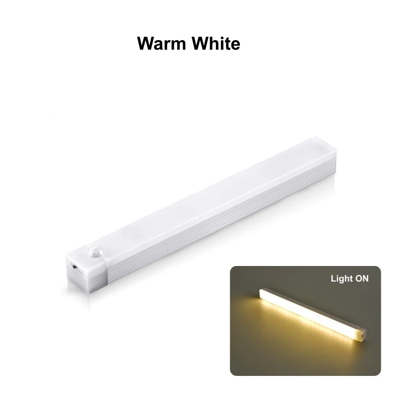 Mozgásérzékelős LED szalagfény – USB tölthető, mágneses, 10–60 cm