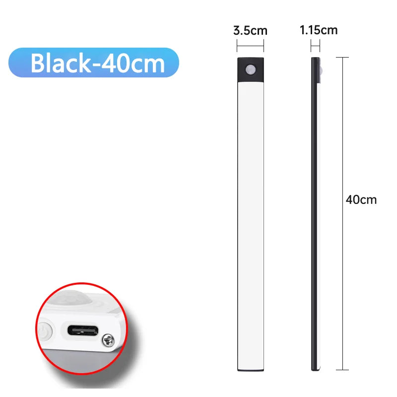 USB tölthető mozgásérzékelős LED lámpa – mágneses, szekrényhez, konyhához