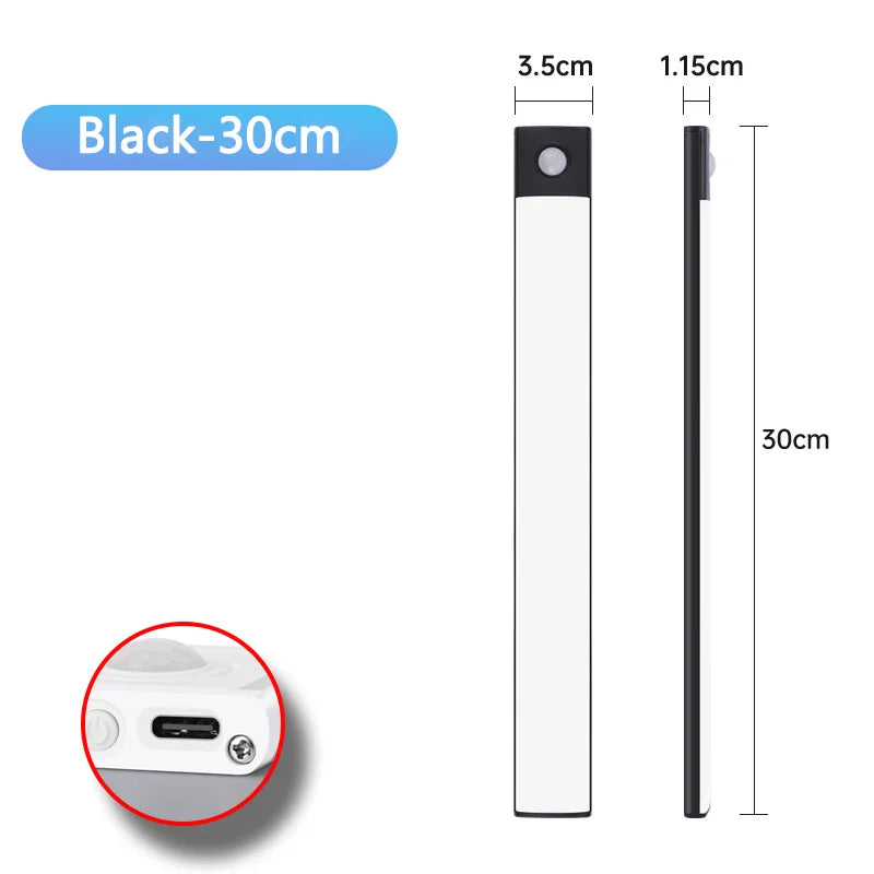 USB tölthető mozgásérzékelős LED lámpa – mágneses, szekrényhez, konyhához