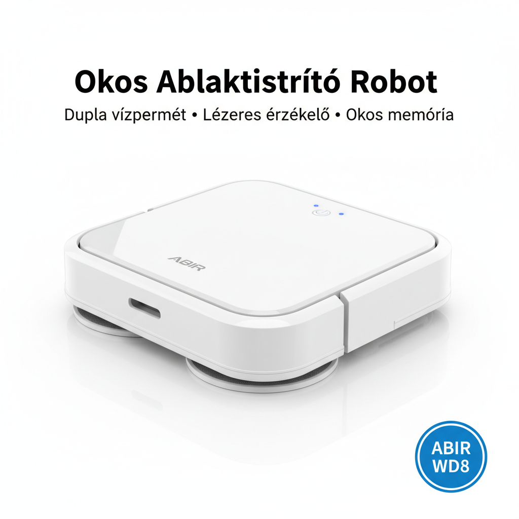 ABIR WD8 Robot Ablaktisztító – Dupla Vízpermét, Lézeres Érzékelő, Okos Memória