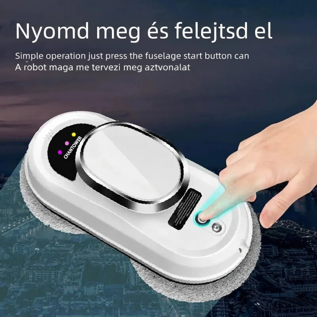 Intelligens Ablaktisztító Robot – Távirányítós, Elektromos, Üvegre és Falra