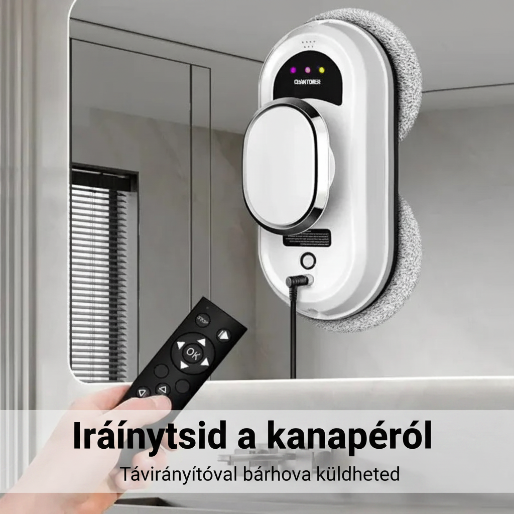 Intelligens Ablaktisztító Robot – Távirányítós, Elektromos, Üvegre és Falra